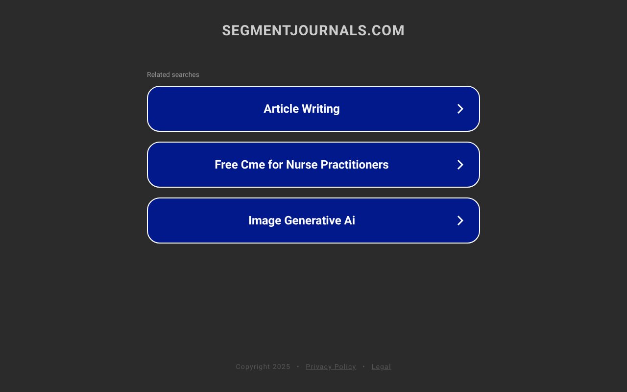 Screenshot of segmentjournals.com