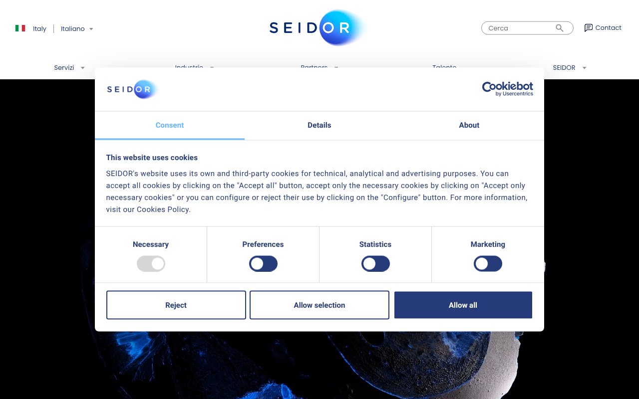 Screenshot of seidor.com