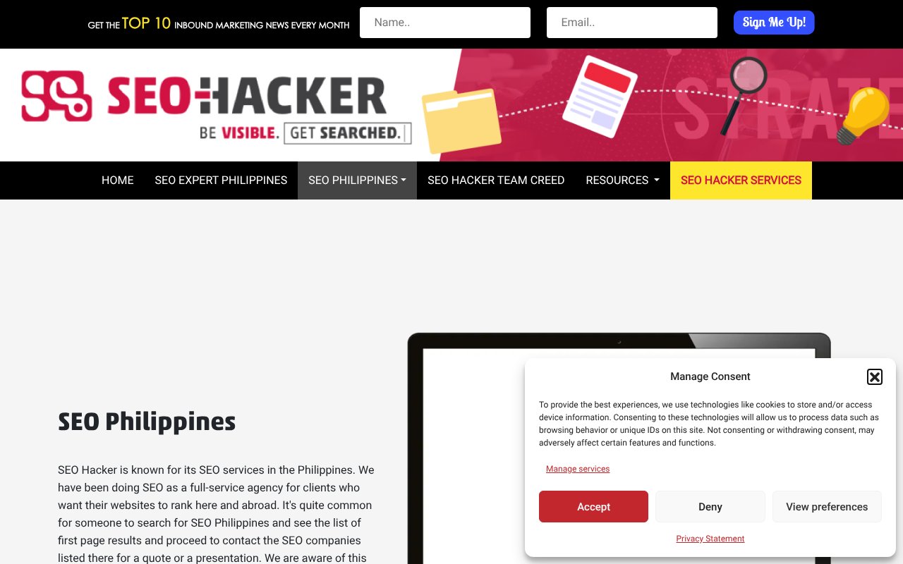Screenshot of seo-hacker.com