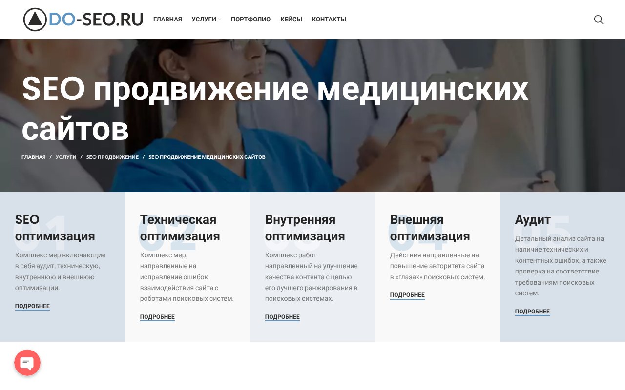 Screenshot of seo-medicinskih-sajtov.ru