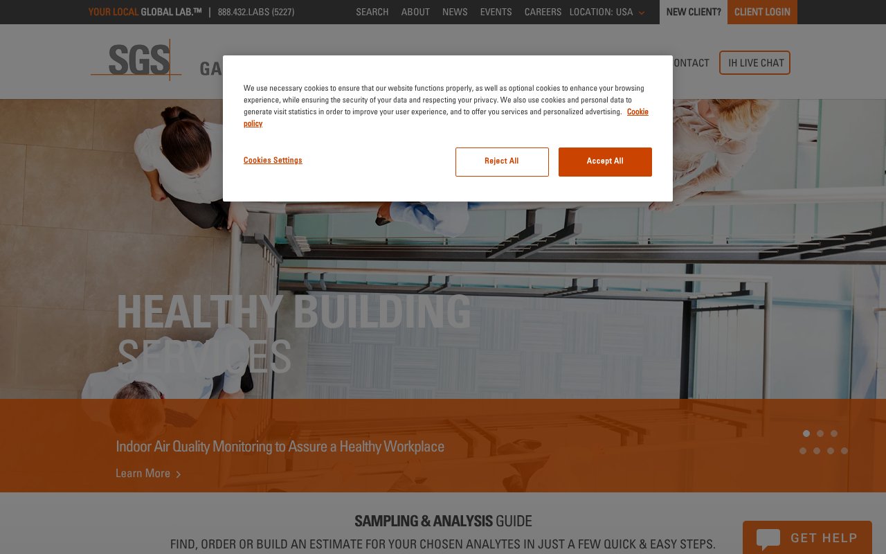 Screenshot of sgsgalson.com