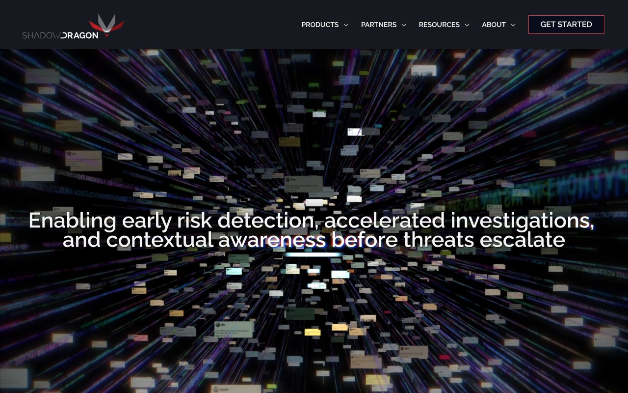 Screenshot of shadowdragon.io