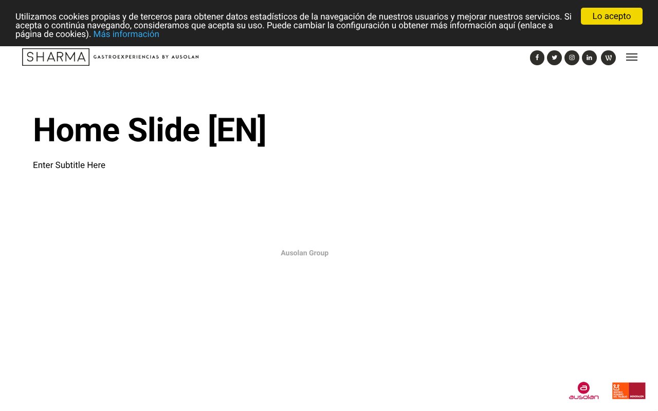 Screenshot of sharmacatering.com