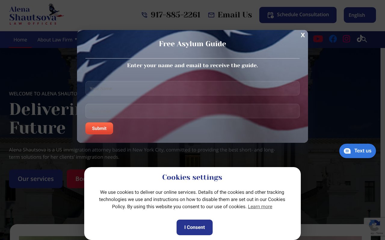 Screenshot of shautsova.com