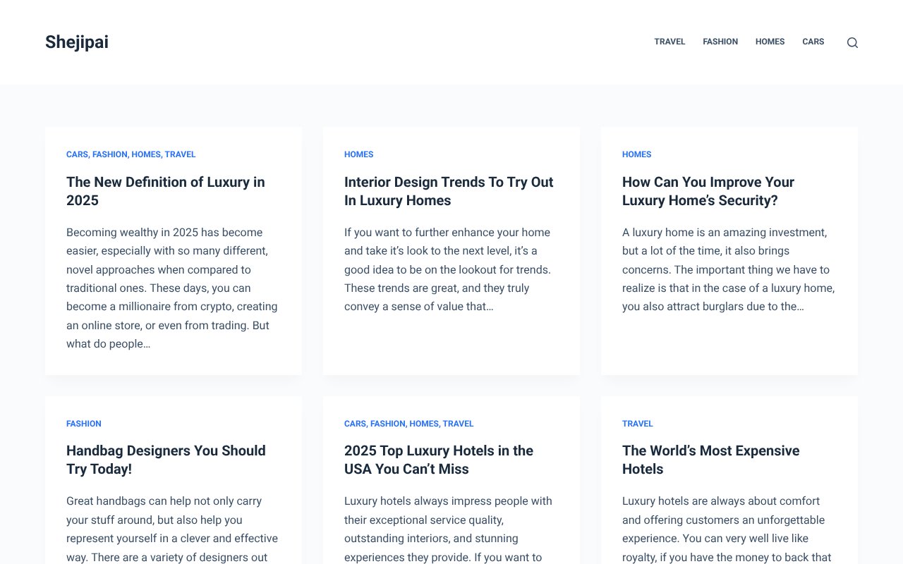 Screenshot of shejipai.net