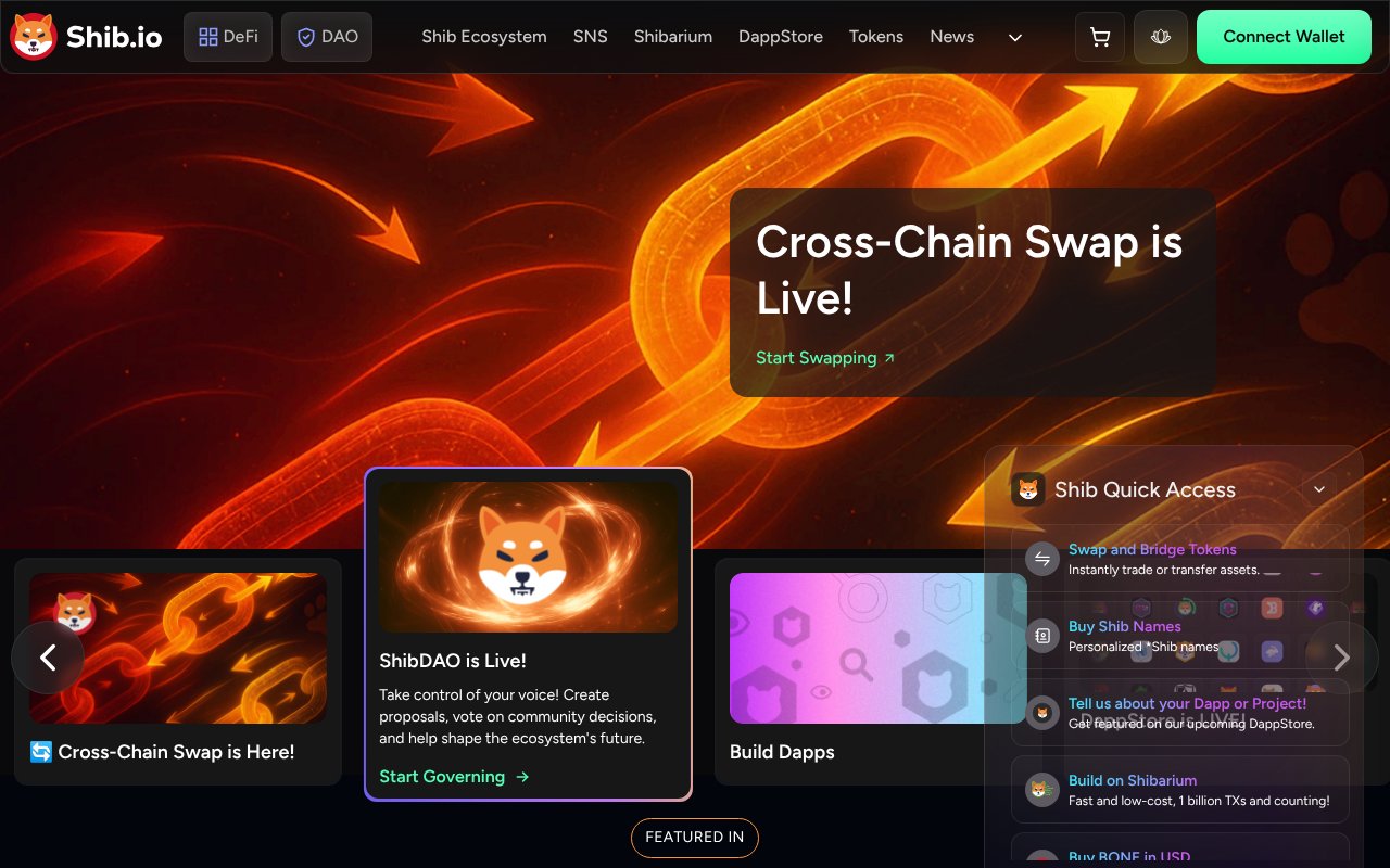 Screenshot of shib.io