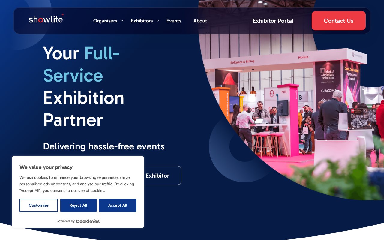 Screenshot of showlite.co.uk