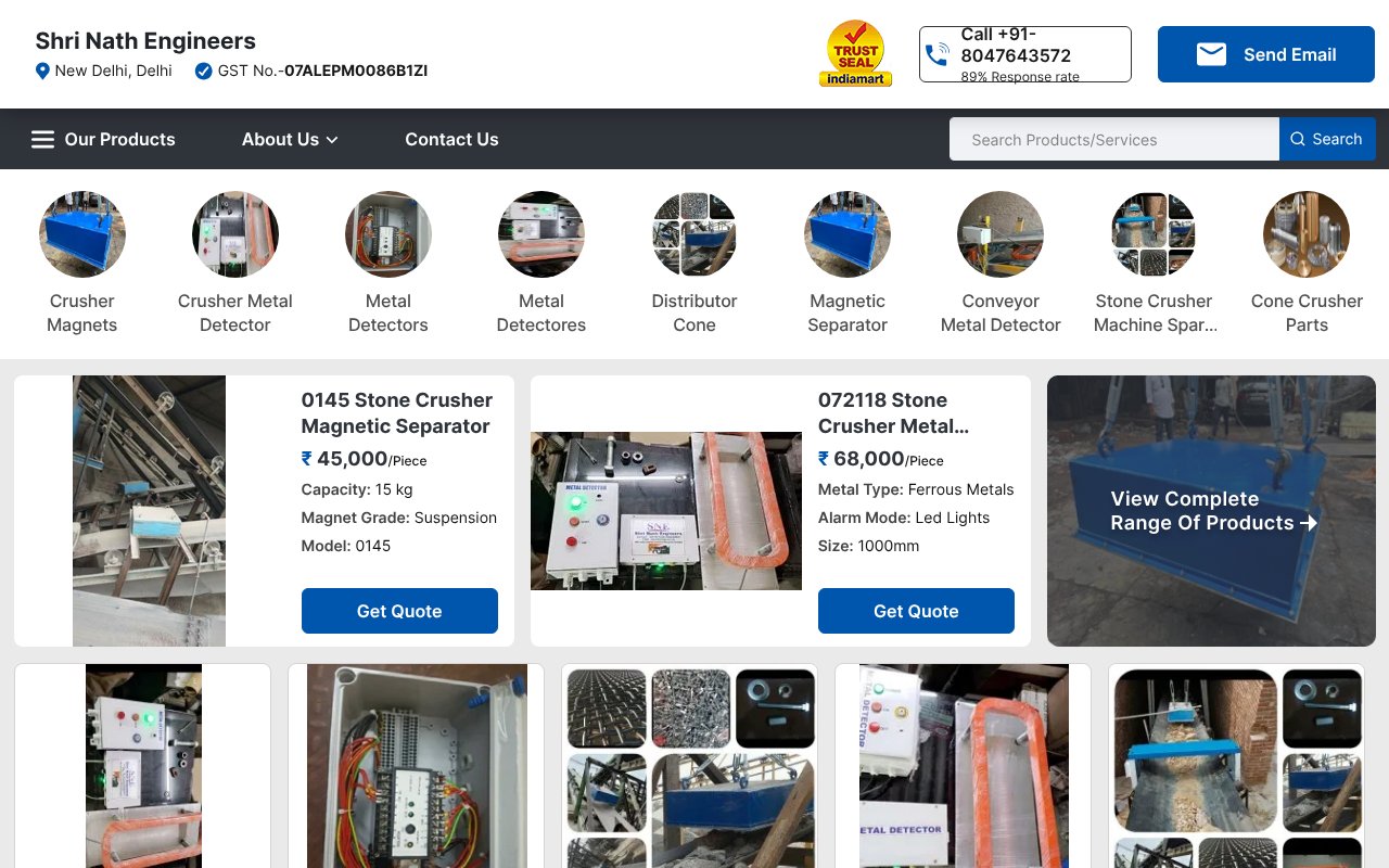 Screenshot of shrinathengineers.com