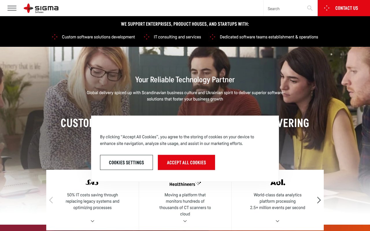 Screenshot of sigma.software