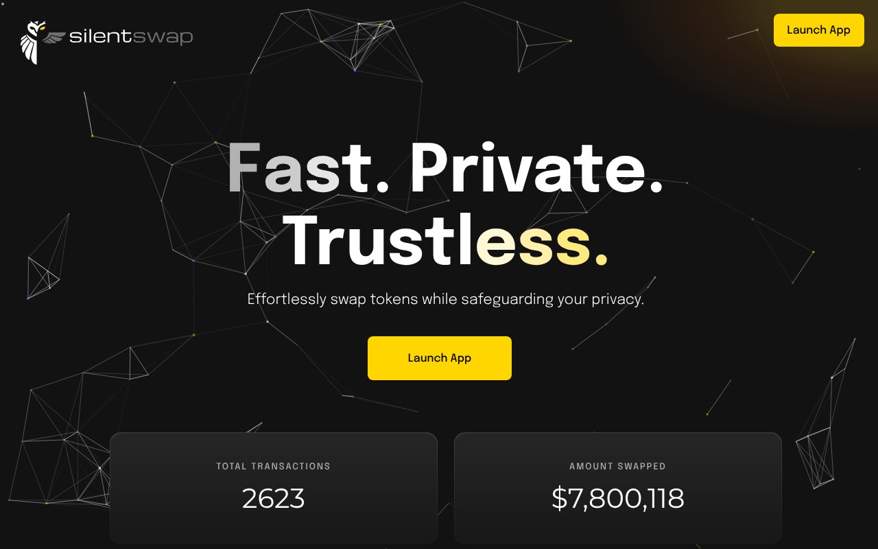 Screenshot of silentswap.com