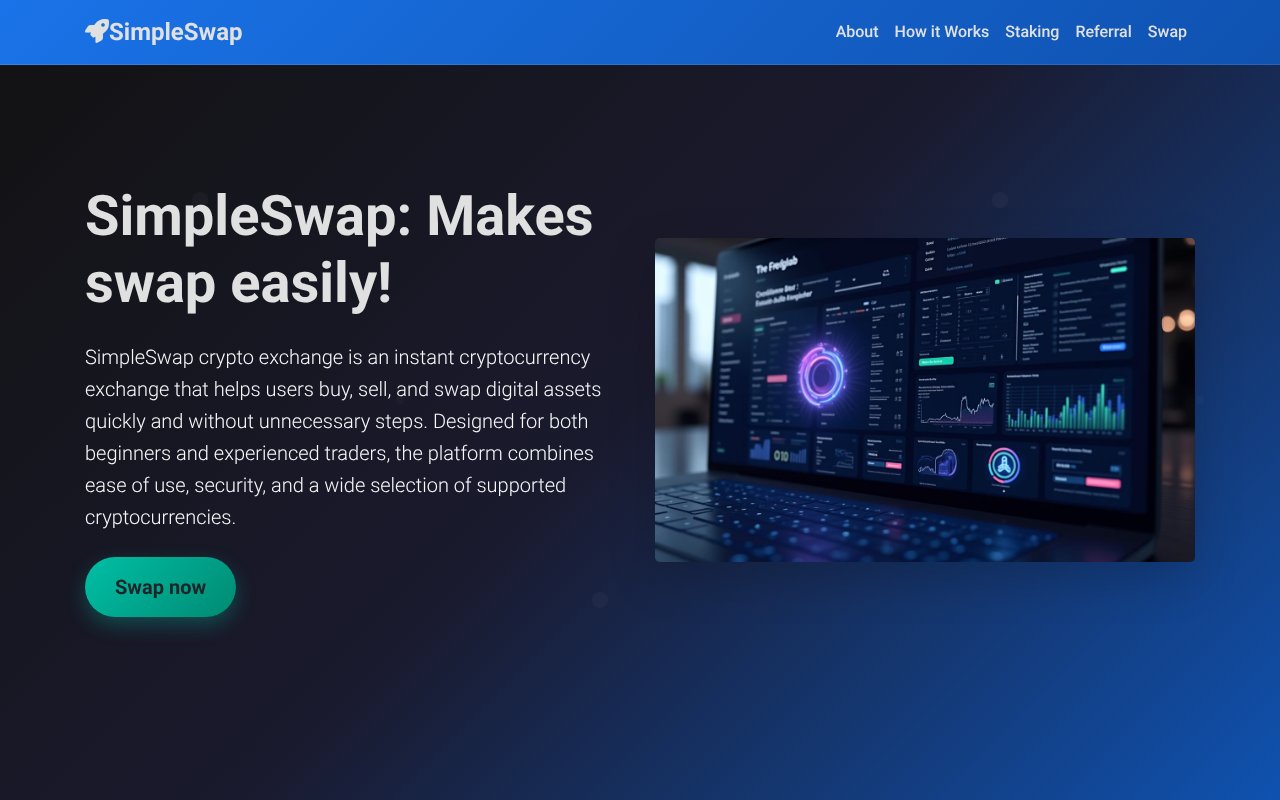 Screenshot of simpleswap.ac