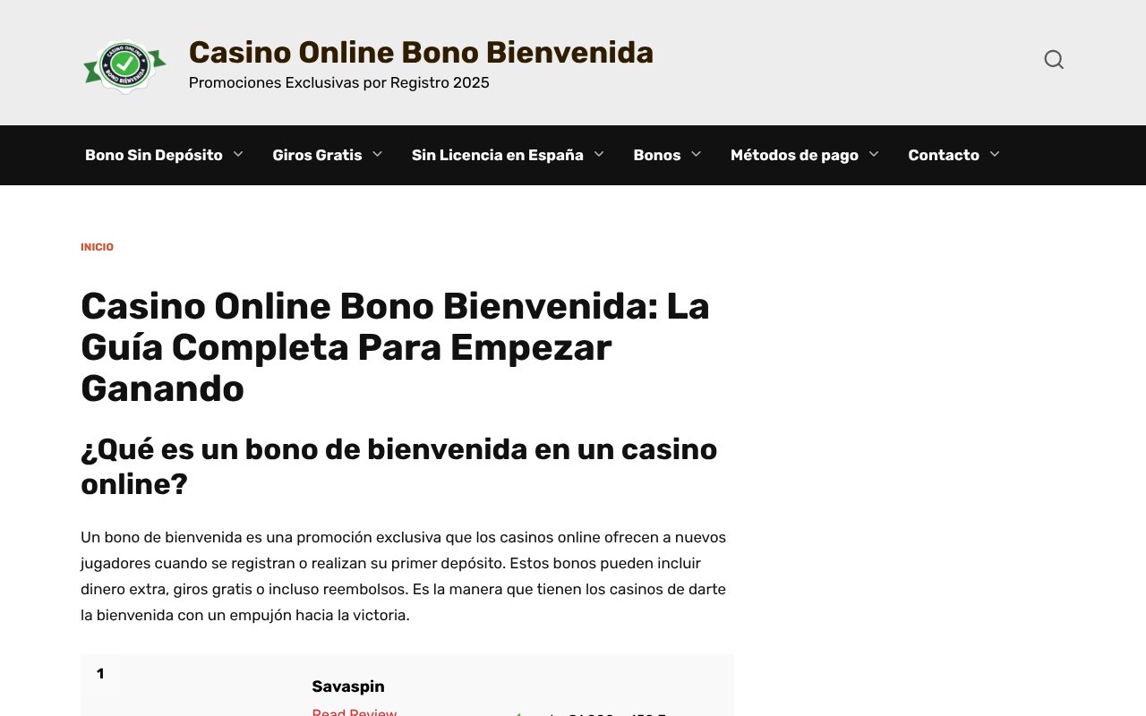 Screenshot of sindepositoespana.guru