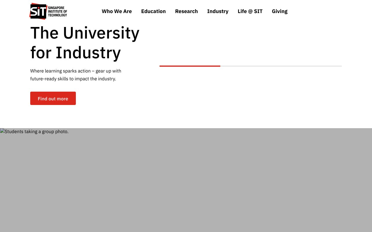Screenshot of singaporetech.edu.sg