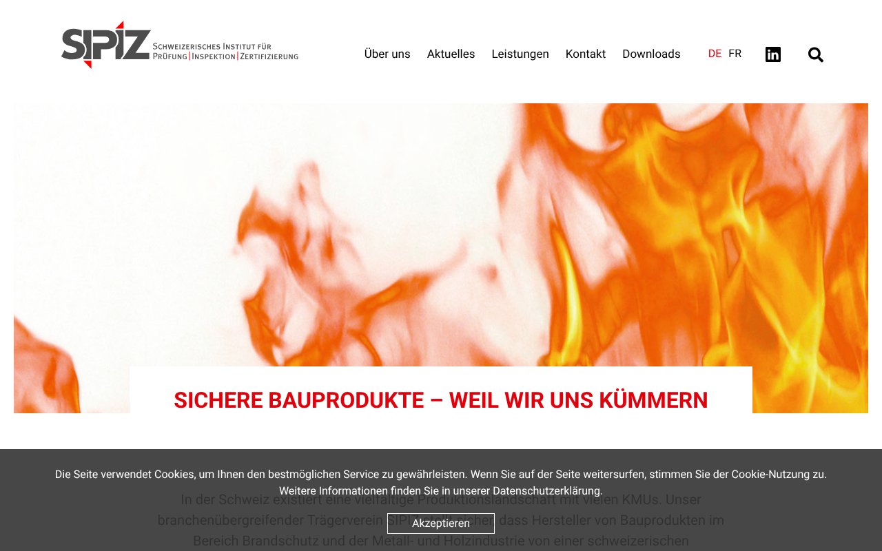 Screenshot of sipiz.ch