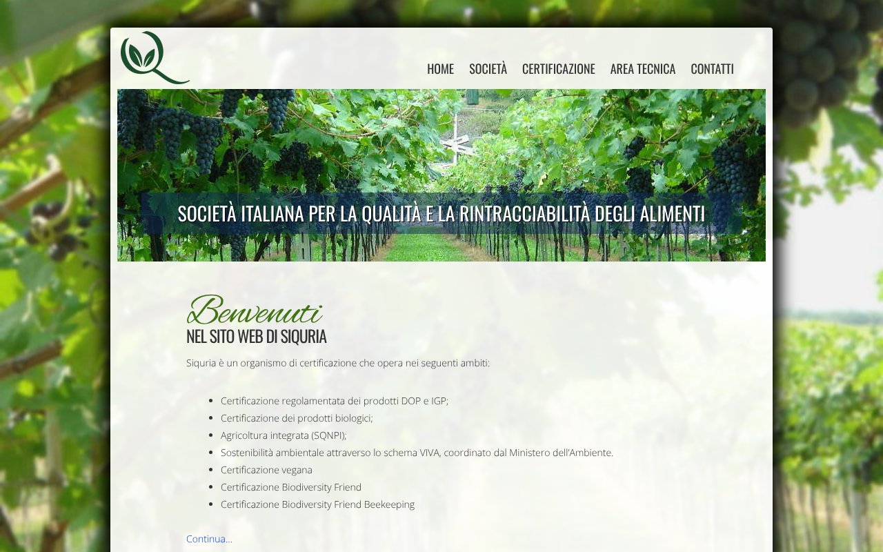 Screenshot of siquria.it