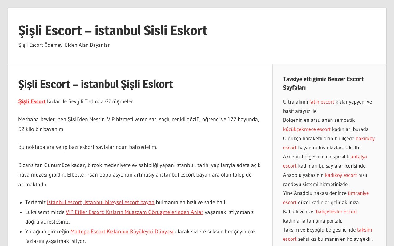 Screenshot of sisliescortz.com