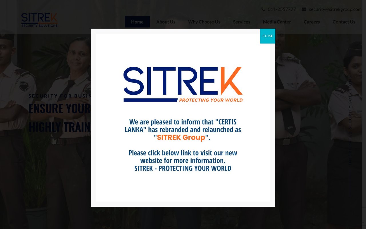 Screenshot of sitreksecurity.com