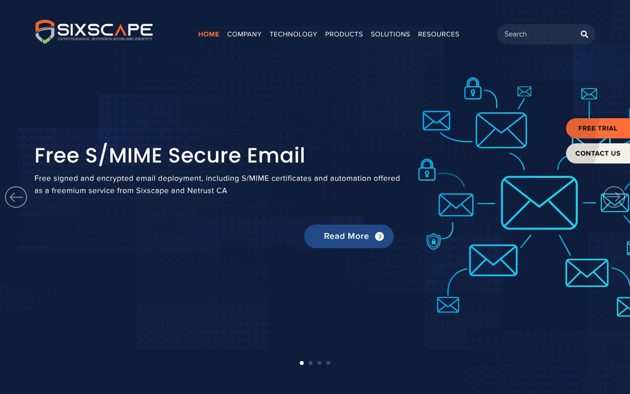 Screenshot of sixscape.com