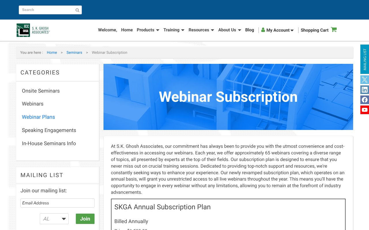 Screenshot of skghoshassociates.com