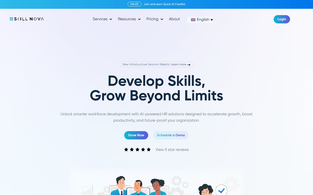 Screenshot of skillnova.ai