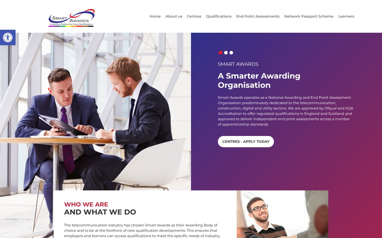 Screenshot of smartawards.co.uk