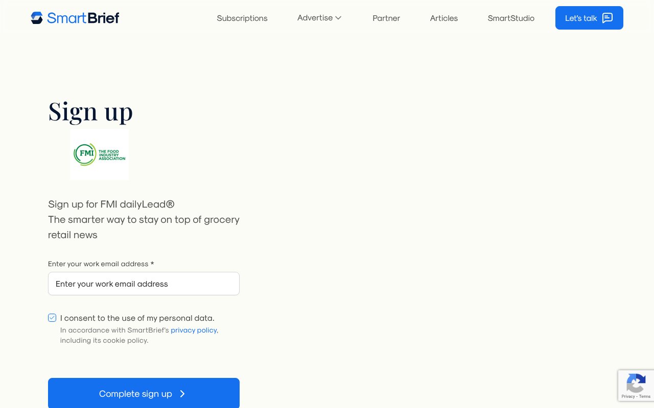 Screenshot of smartbrief.com