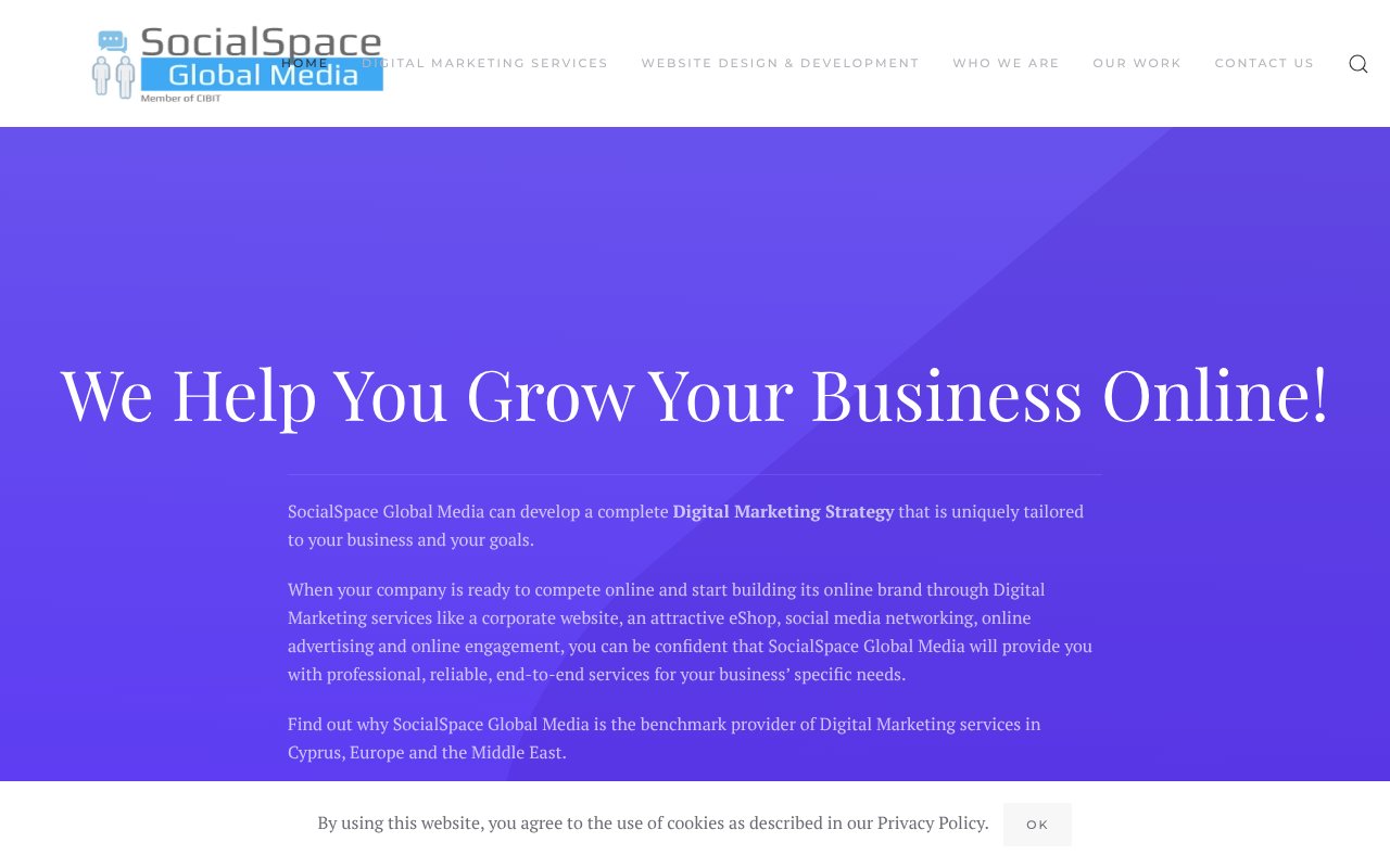 Screenshot of socialspaceglobal.com