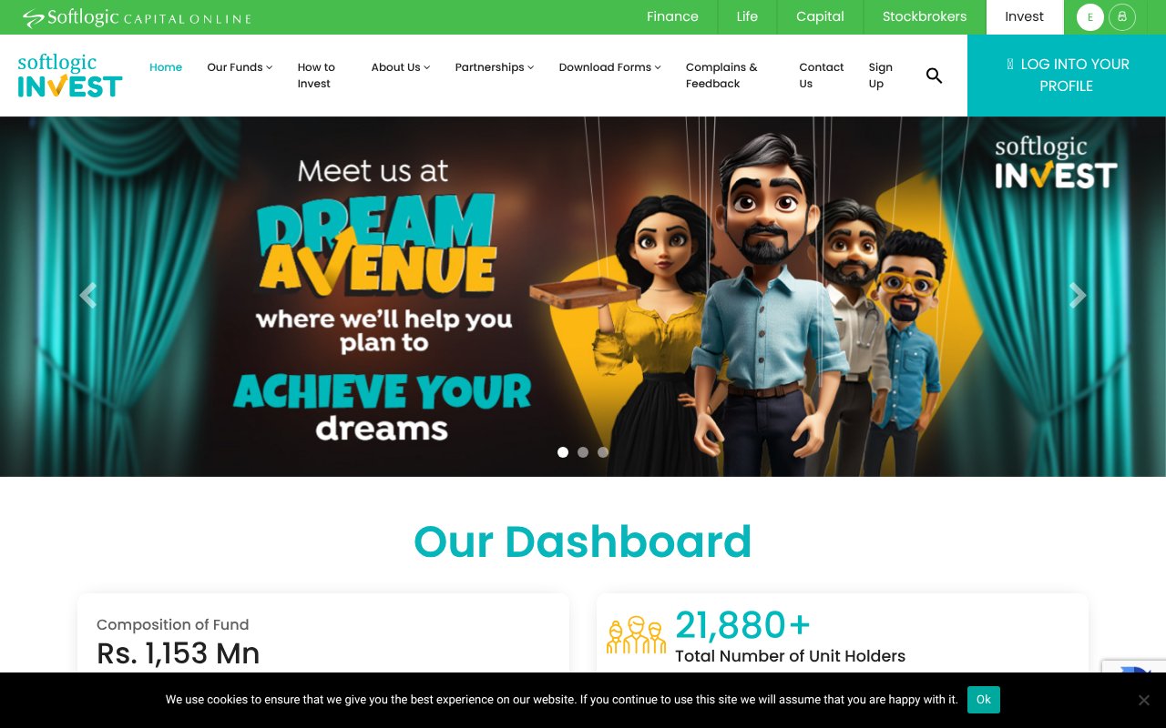 Screenshot of softlogicinvest.lk