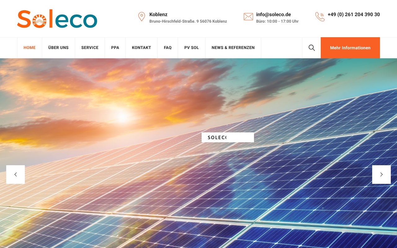 Screenshot of soleco.de