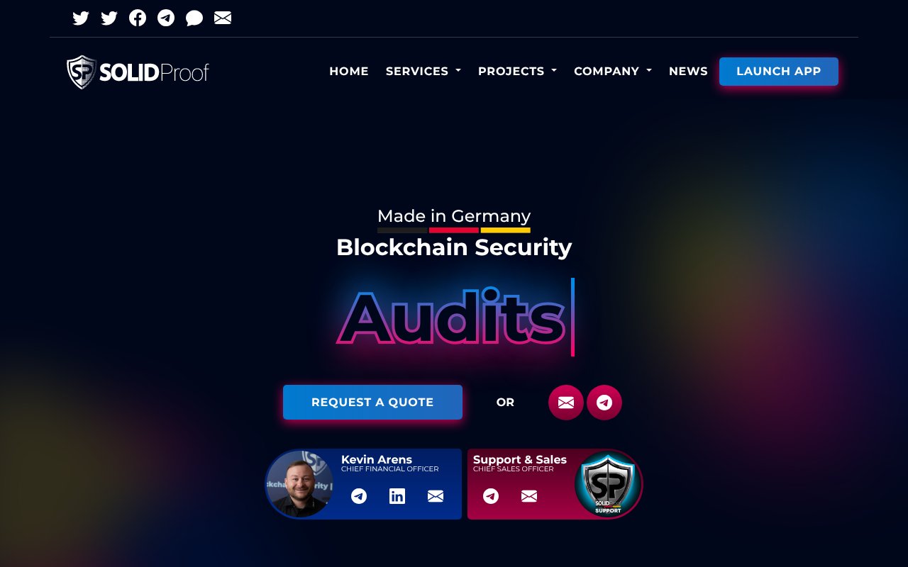 Screenshot of solidproof.io