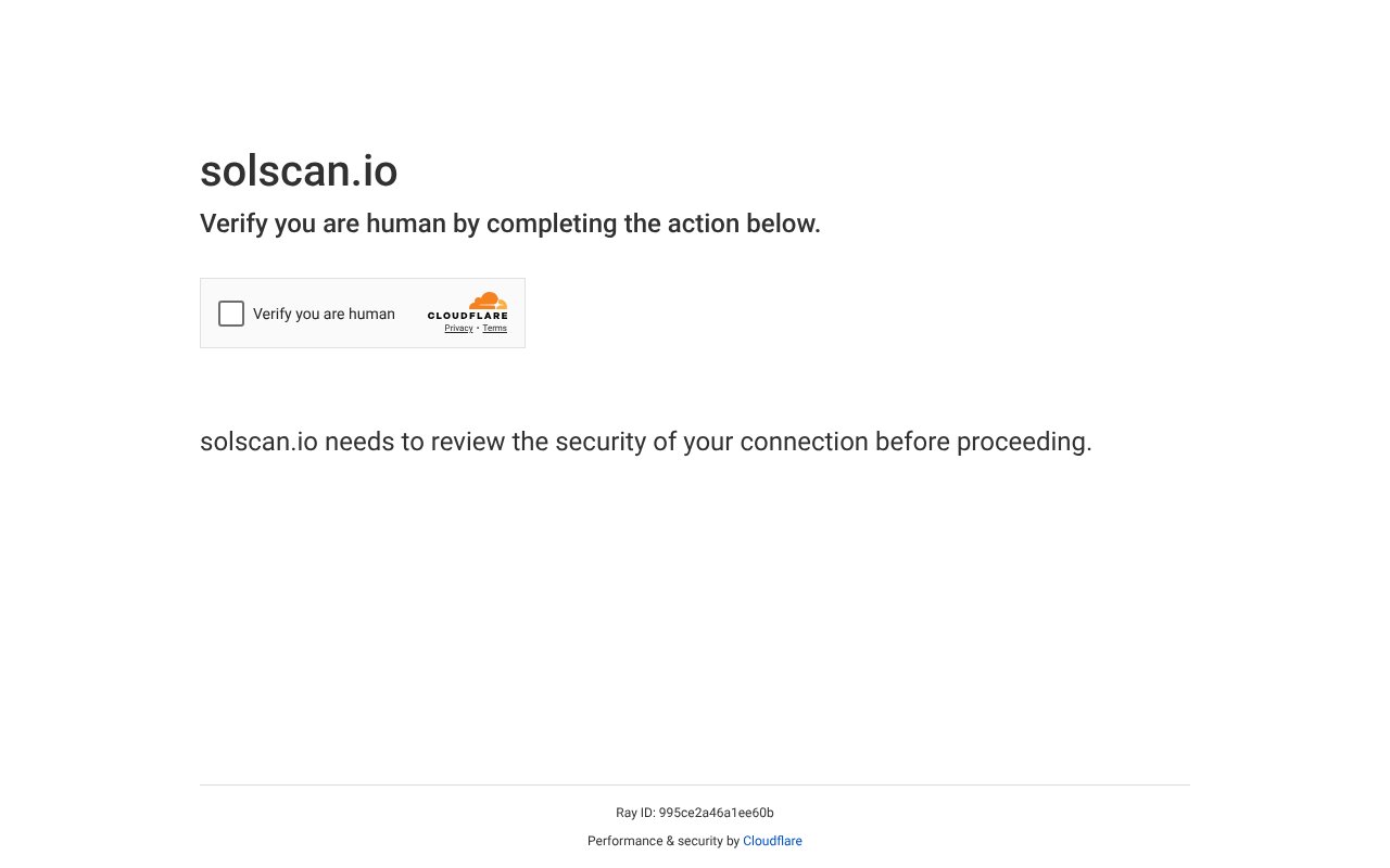 Screenshot of solscan.io