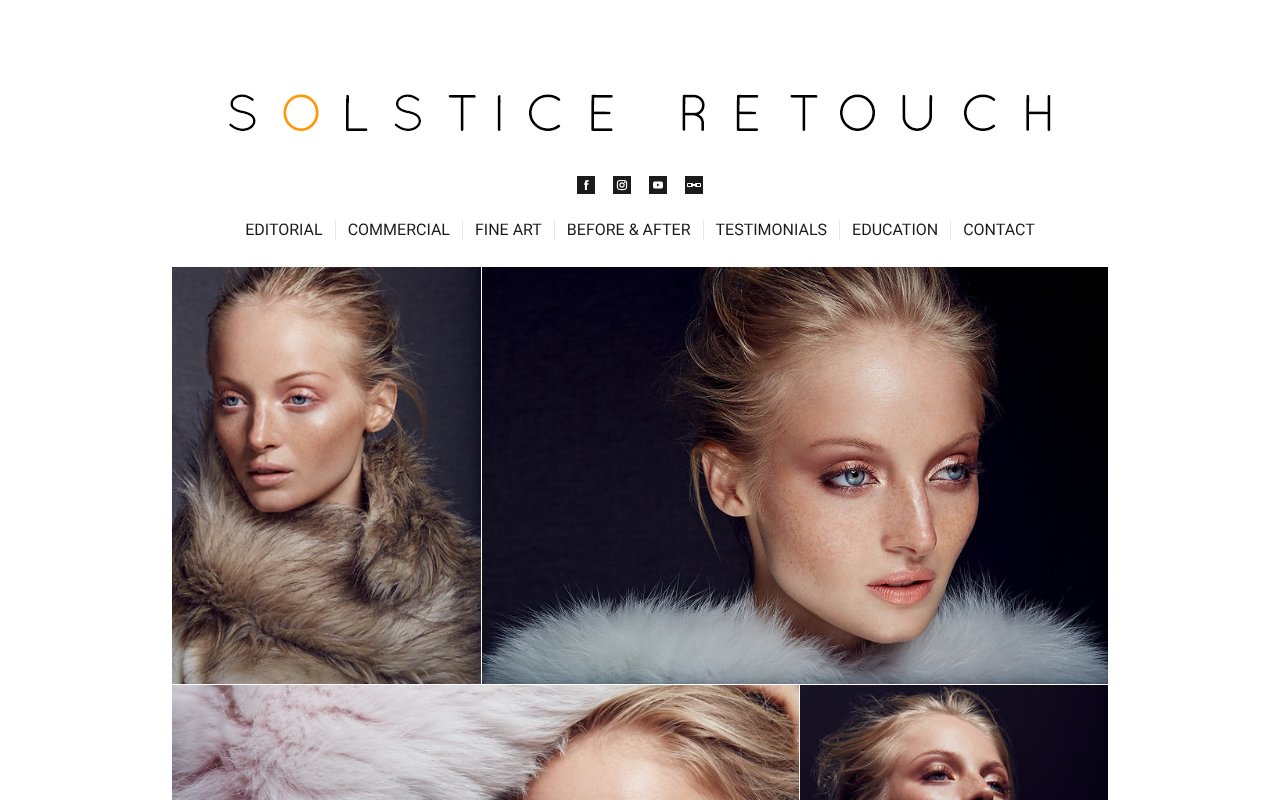Screenshot of solsticeretouch.com