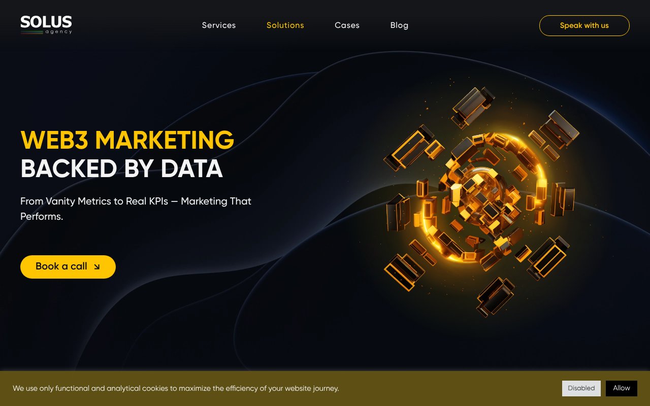 Screenshot of solus.agency