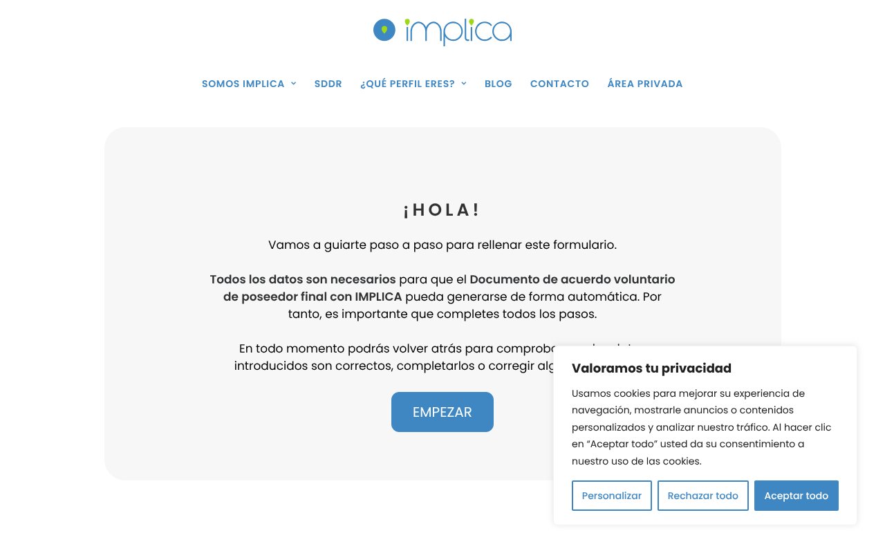 Screenshot of somosimplica.com