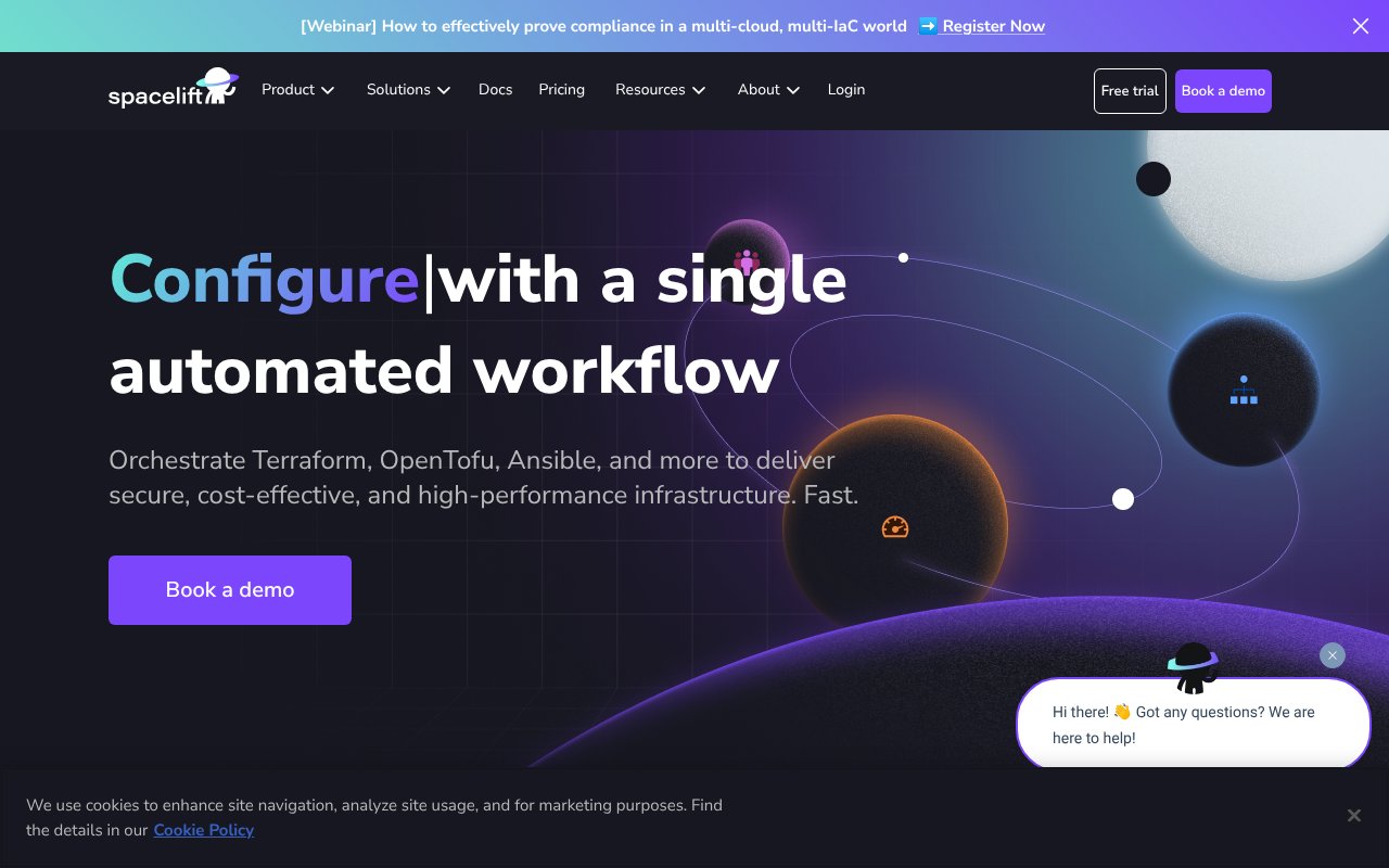 Screenshot of spacelift.io