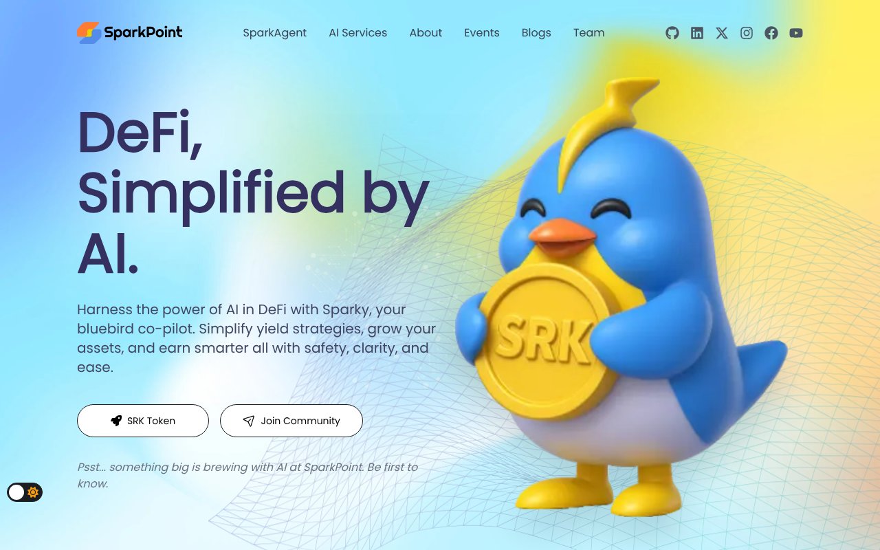 Screenshot of sparkpoint.io