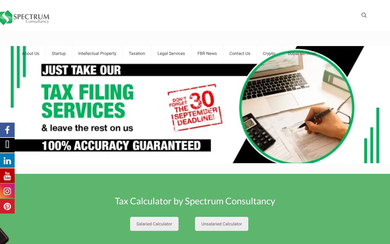Screenshot of spectrum-consultancy.com
