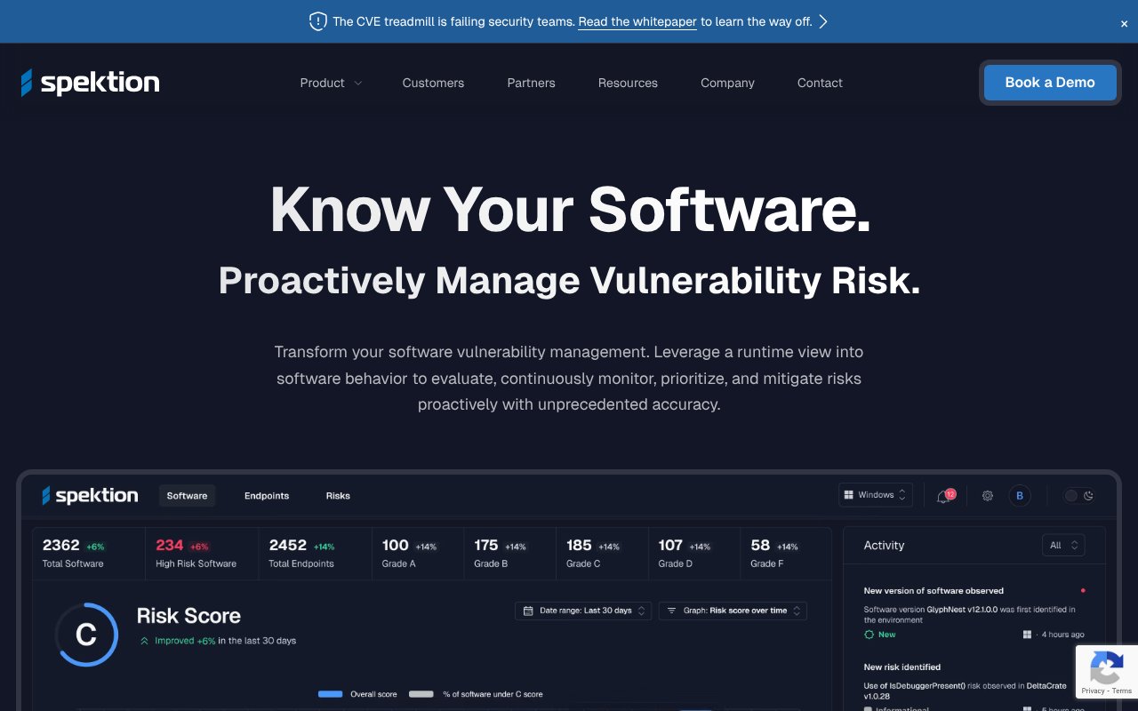 Screenshot of spektion.com