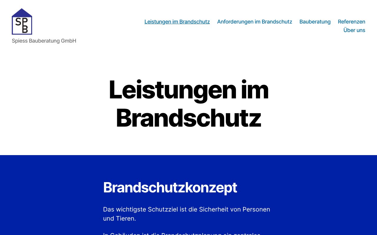 Screenshot of spiess-bauberatung.ch