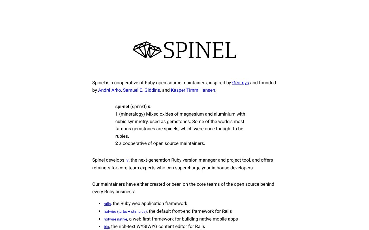 Screenshot of spinel.coop