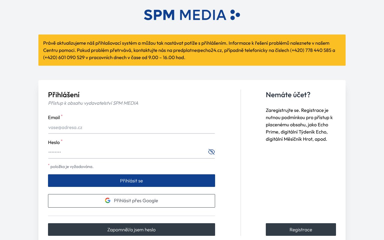 Screenshot of spmmedia.cz
