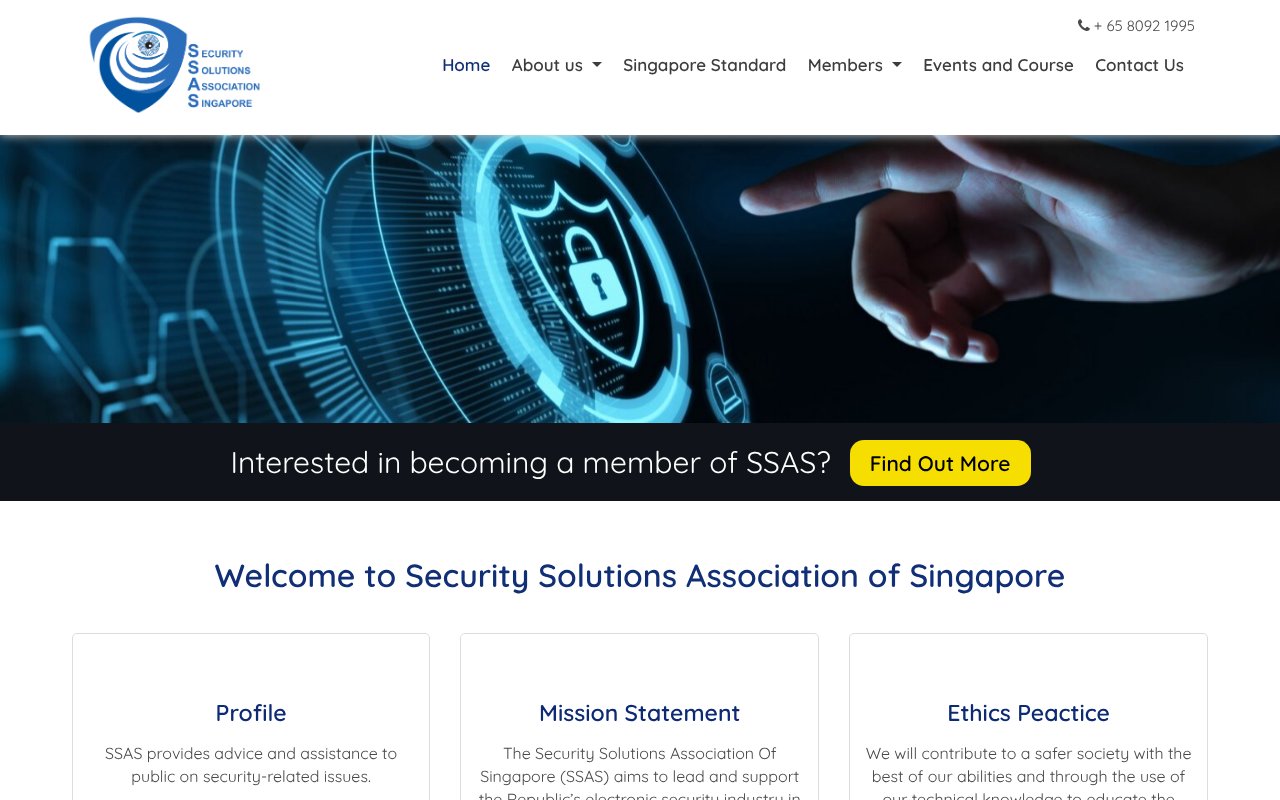 Screenshot of ssas.org.sg
