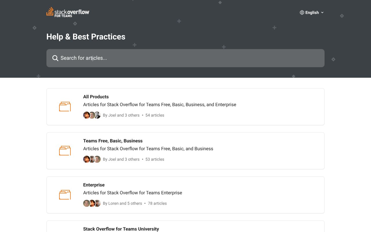 Screenshot of stackoverflowteams.help