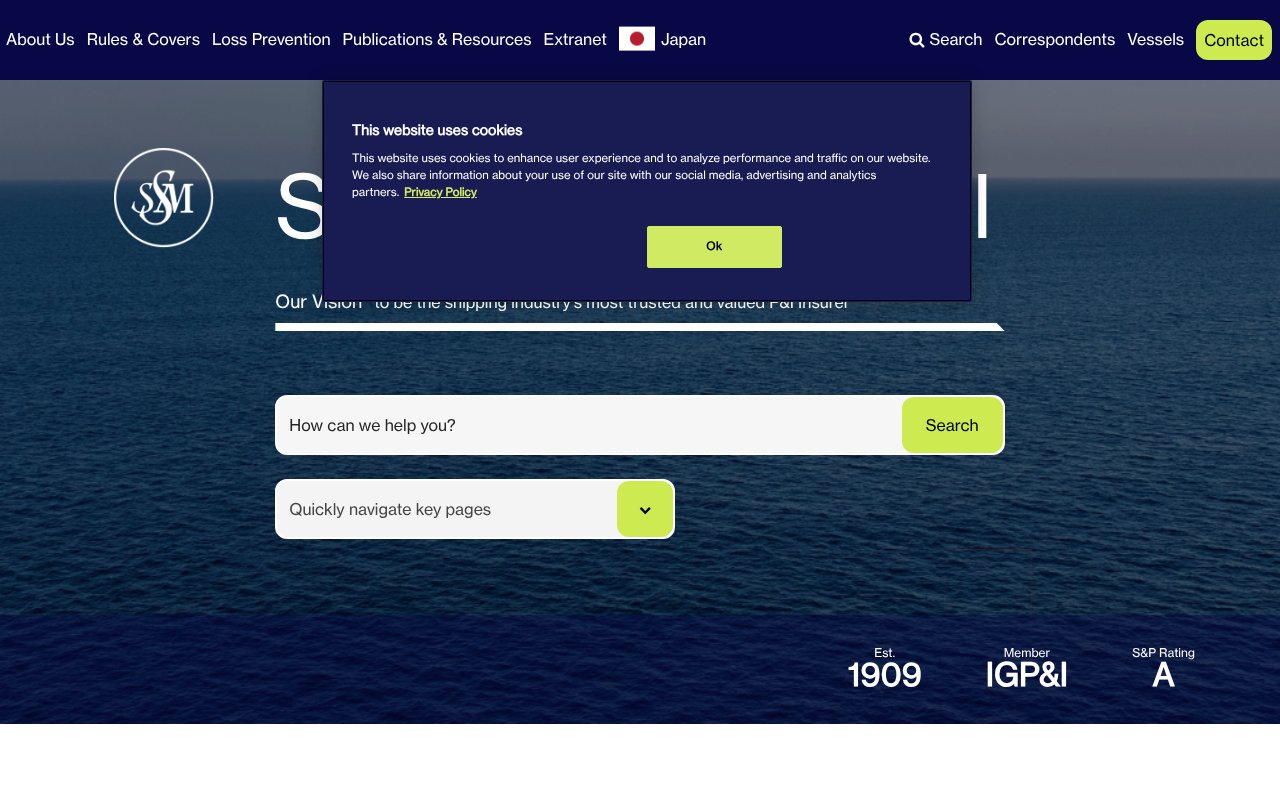 Screenshot of steamshipmutual.com