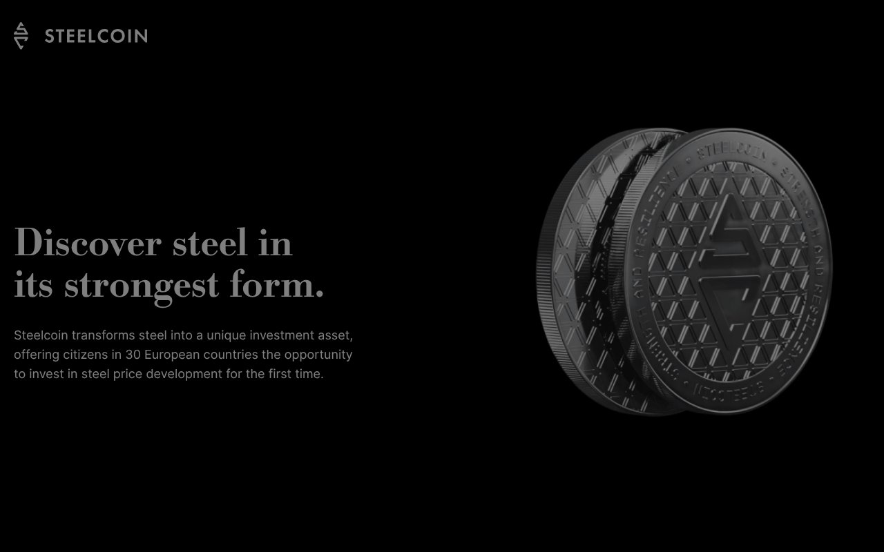 Screenshot of steelcoin.com