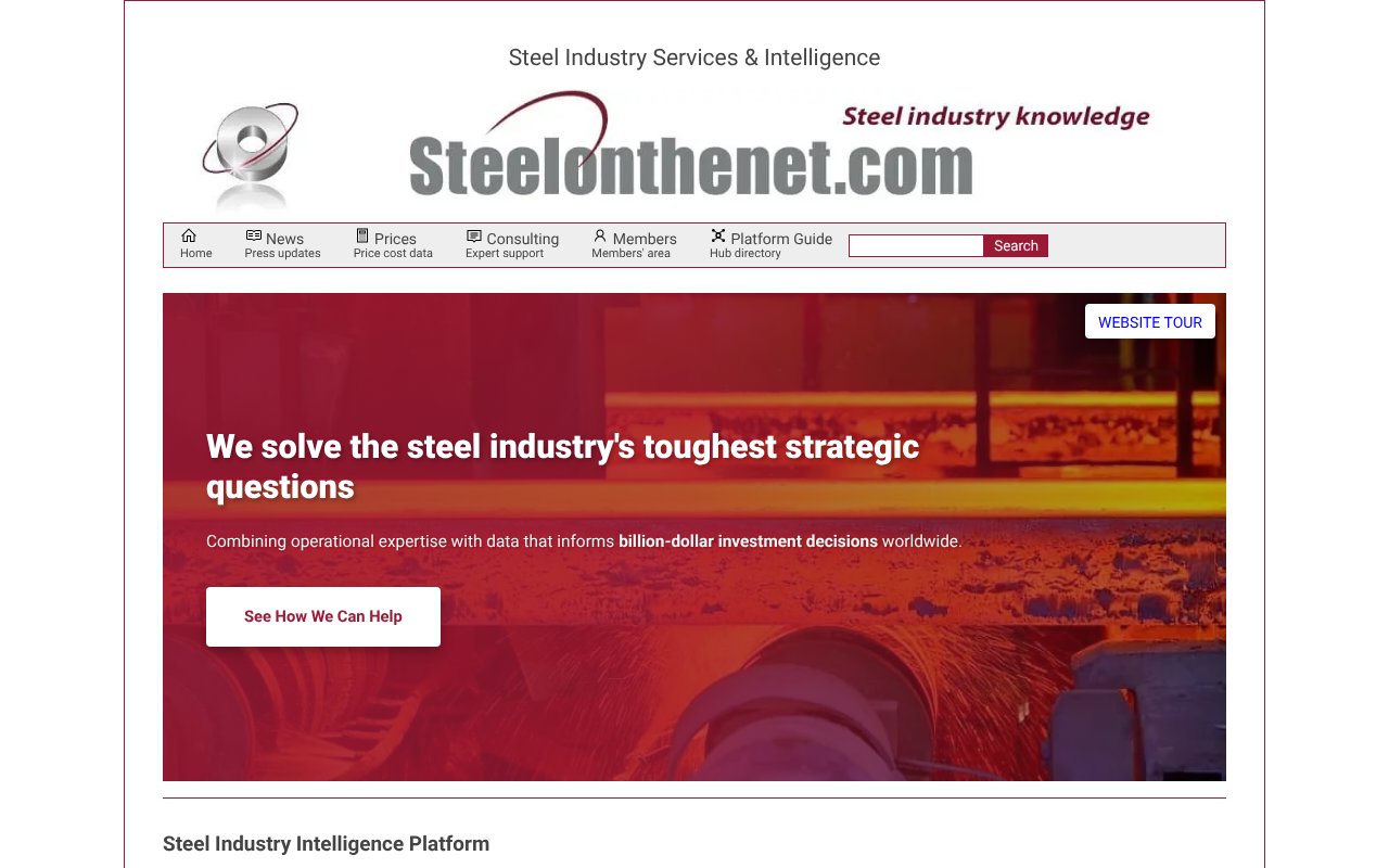 Screenshot of steelonthenet.com