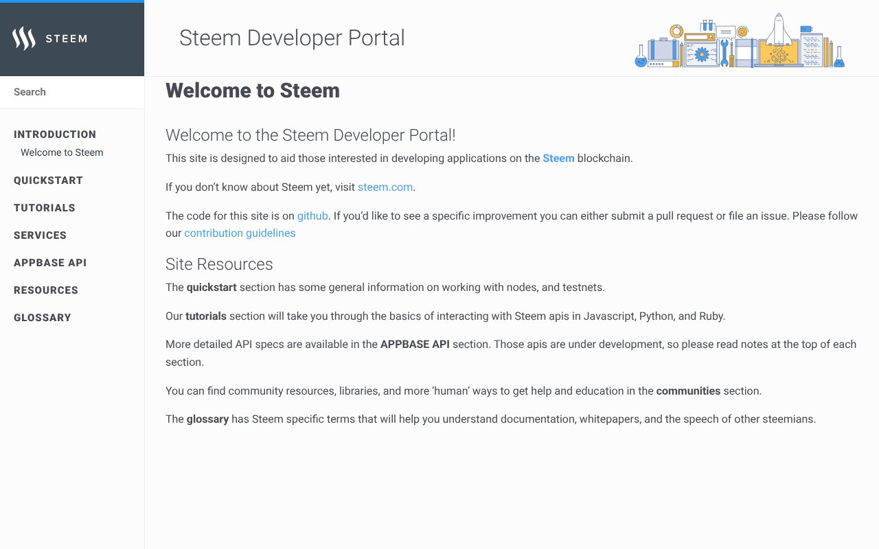 Screenshot of steem.io