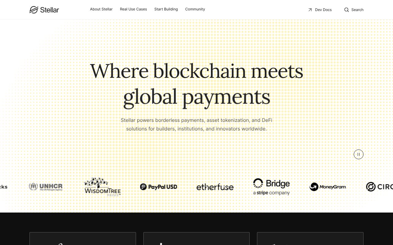 Screenshot of stellar.org