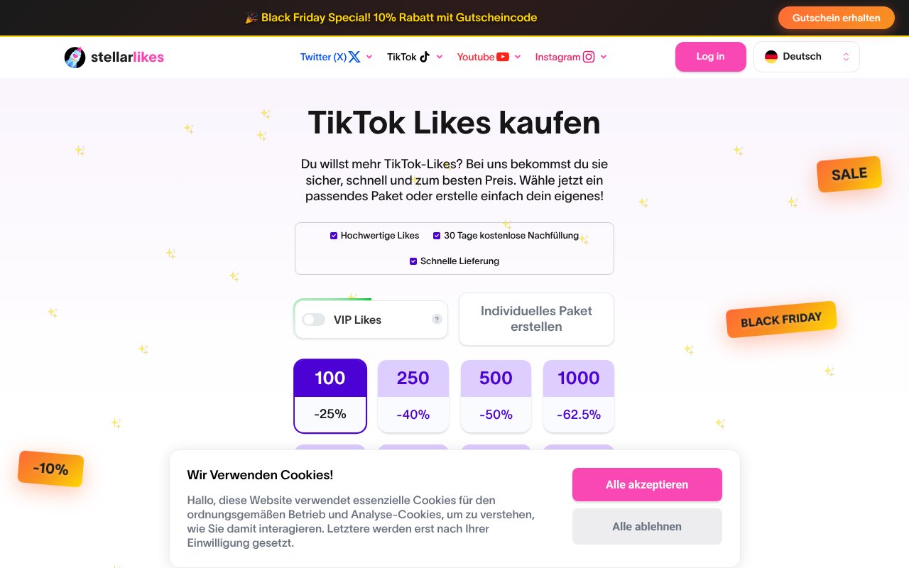 Screenshot of stellarlikes.de