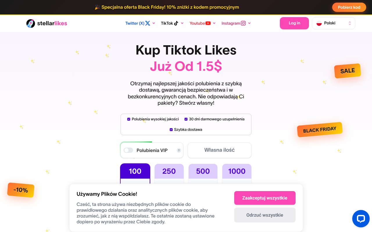 Screenshot of stellarlikes.pl